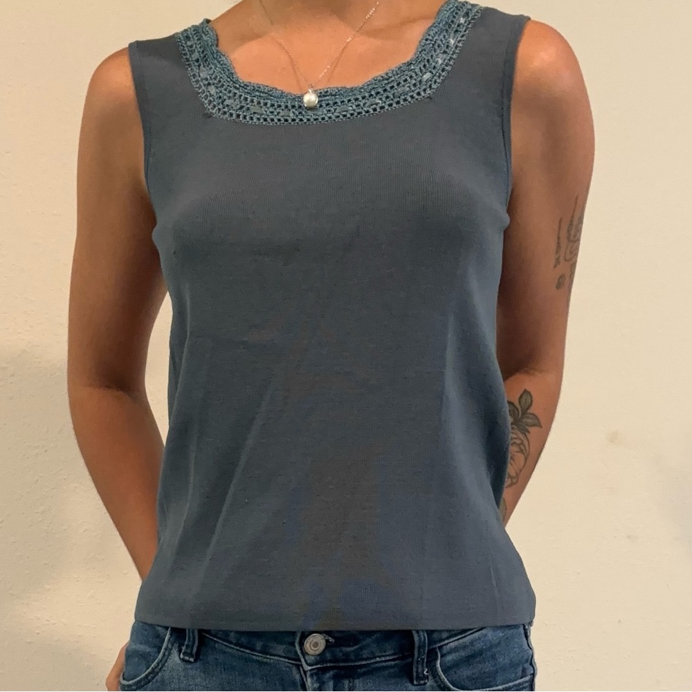 Y2K Cable & Gauge Sleeveless Women’s Top